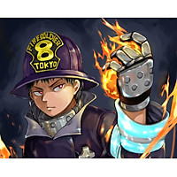 Poster A4 dán tường Anime, decal 21x30 trang trí có keo Fire Force Wallpapers (3).jpg