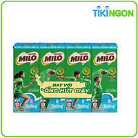 Lốc 4 hộp Sữa Nestlé Milo Ít Đường 180ml