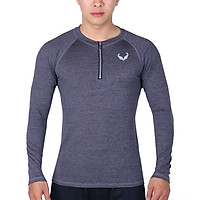 Áo Tập Gym Nam Tay Dài Dây Kéo Unique Apparel ABTDDKE - Xược Xám Chì