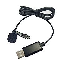 USB Lavalier Microphone 360° Omnidirectional Clip-on Wired Lapel Mic Plug & Play for Computer PC Laptop Video Conference