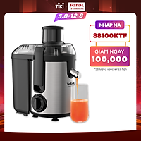 Máy ép trái cây Tefal ZE420D38 - Công suất 400W - Dung tích 950ML - Lưỡi dao làm bằng thép không rỉ cùng 2 chế độ ép - Hàng chính hãng