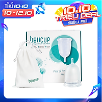 Bộ Sản Phẩm Cốc Nguyệt San BeU Cup 40ml, Siêu Mềm Hardness 40, Chuẩn FDA HOA KỲ, 100% silicone Y Tế WACKER ĐỨC, ISO 13485 Chuẩn thiết bị y tế loại A, HÀNG CHÍNH HÃNG