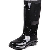 Pull back rain boots men's tube waterproof anti-skid shoes shoes outdoor boots sets of shoes HXL818 black tube 42 yards
