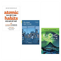 Combo 3 cuốn: Atomic habits - Thay đổi tí hon Hiệu quả bất ngờ + Không Giới Hạn + Ổn Định Hay Tự Do( Phát Triển Bản Thân/ Tặng Kèm Bookmark )