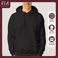 Áo hoodie trơn màu đen thời trang trẻ trung, năng động - FORMENSHOP - FM5GV016