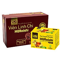 Combo 1 Hộp Viên Uống Linh Chi HQReishi (2 Lọ x 60 Viên) + Hộp 6 Gói Trà Tan
