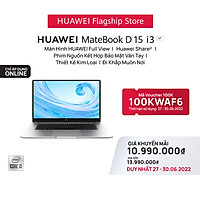 Máy Tính Xách Tay Laptop Huawei Matebook D15 (8GB/256GB) Share | Màn Hình HUAWEI Fullview | | HUAWEI Phím Nguồn Kết Hợp Bảo Mật Vân Tay | Hàng Chính Hãng