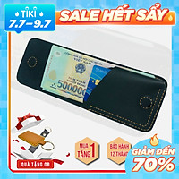 Ví sen 3, da bò thật, ví mini cầm tay cho nam và nữ đựng tiền và thẻ, bh 24 tháng 1 đổi 1, VSN19