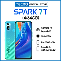 Điện Thoại TECNO Spark 7T (KF6P) 4GB/64GB - Camera 48MP | 6000 mAh | Helio G35 | Hàng Chính Hãng - Hàng Chính Hãng