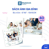 Voucher dịch vụ in sách ảnh bìa mềm 40 trang 6” x 6” (15 x 15cm) - Tự thiết kế trên website Photobook