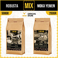 [750GR] Bộ Mix Cà Phê Bột Toro Moka Yemen & Toro Robusta Nguyên Chất 100% | 250R & 500GR/Gói | TORO FARM