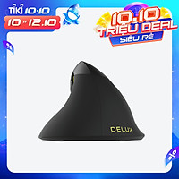 Chuột Quang Không Dây Bluetooth 4.0 Dạng Đứng Gắn Đèn RGB 2 Chế Độ Delux M618 Mini (2.4Ghz) - Xám