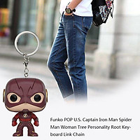 Funko POP Captain Iron Man Spider-Man Wonder Woman Keychain Pendant Chain