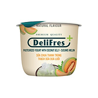 Sữa Chua Thanh Trùng thạch dừa dưa lưới DeliFres+ 80g Lốc 4 Hũ (Chỉ giao HCM)