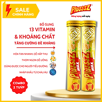 {COMBO 2 TUÝP} Viên bổ sủi bọt Plusssz Gold Max Multivitamin vị Cam không đường