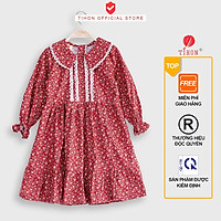 Váy Bé Gái TIHON Vải Thu Đông Ấm Áp Hai Màu Xinh Xắn VT0810057
