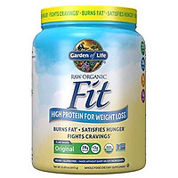 Garden of Life Raw Organic Fit Powder, Original - High Protein for Weight Loss (28g) plus Fiber, Probiotics & Svetol, Organic & Non-GMO Vegan Nutritional Shake, 10 Servings