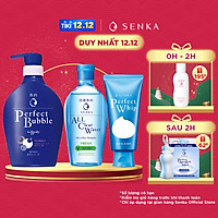 Bộ sản phẩm Senka làm sạch toàn diện(Sữa Tắm Senka 500ml + SRM Whip 120g + Nước Tẩy Trang Fresh 230 ml)