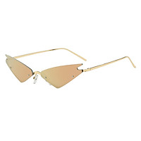 Vintage Anti-UV Mirrored Sunglasses Shades Metal Frame Glasses Eyewear Red