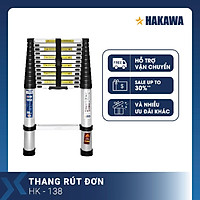 Thang nhôm rút đơn Nhật Bản HAKAWA HK138 ( 3,8M ) - Phân phối chính hãng - Nhỏ gọn tiện lợi