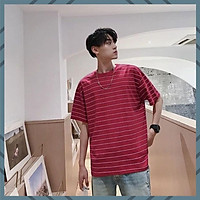Áo thun Nam unisex KẺ NGANG SỌC NHỎ chất liệu thoáng mát 1 size dưới 65kg mặc vừa (nhiều màu)