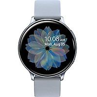 Samsung Galaxy Watch Active2 (Silicon Strap + Aluminum Bezel) Bluetooth - International (Aqua Black, R820-44mm)