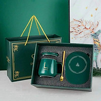 Bộ đế hâm nóng điện tử kèm ly sứ cao cấp hiện đại và gọn nhẹ