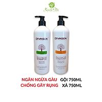 Cặp Gội + Xả Đa năng DIVA 750ml Multi Function ngăn gàu, chống gãy rụng với tinh dầu thiên nhiên nuôi dưỡng tóc