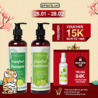 Combo Dầu Gội & Dầu Xả Bưởi Ngừa Rụng & Kích Thích Mọc Tóc Từ Tinh Dầu Bưởi Nguyên Chất MILAGANICS (500ml/ Chai)