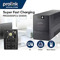 Bộ lưu điện, bộ cấp điện liên tục UPS Prolink PRO2000SFCU (2000VA) công suất 1200W - Hàng chính hãn