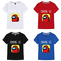 Children T-shirt Combed Cotton Among Us Game Printed Short-sleeved T-shirt For 7-14 Years Old
