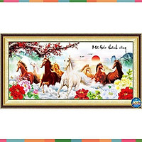 Tranh đính đá Mã đáo thành công kt 200*95cm