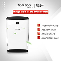 Máy Lọc Không Khí Cao Cấp BONECO P340 Tạo Ion Âm, Khử Mùi, Diệt Khuẩn, Lọc Bụi, Báo Ô Nhiễm (<40m2) - Hàng Nhập Khẩu