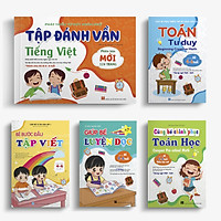 Combo 5 cuốn Tự tin vào lớp 1: Bé Tập đánh vần - Toán Tư duy - Bước đầu Tập viết - Chinh phục Toán học - Luyện đọc