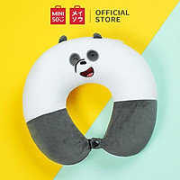 Gối Kê Bông Chữ U 2 in 1 We Bare Bears (Grizzly) Miniso