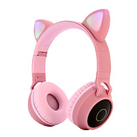 Tai nghe chụp tai kết nối hình mèo bluetooth 5.0 , Tai nghe mèo có led,, kèm dây AUX .