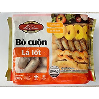 bò cuộn lá lốt thơm ngon Lacusina gói 500g