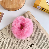 Dây cột tóc lông mềm xinh xắn cho nữ, phụ kiện tóc lolita