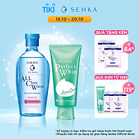 Bộ sản phẩm làm sạch dịu nhẹ dành cho da mụn Senka