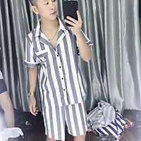 Bộ Tù Kẻ Sọc BỘ TÙ TRƯỞNG SIÊU ĐỘC LẠ CỰC XÌ NGẦU Bộ Tù Kẻ Sọc - Quần Áo Phạm Nhân Pizama Kẻ Sọc Siêu Hot QE3