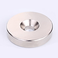 Nam Châm Đất Hiếm Tròn 18 x 5mm Có Lỗ ( từ tính hút cực mạnh)