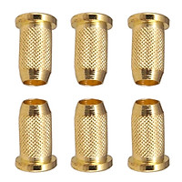 Practical DIY Guitars Through Body Bushings Ferrules Golden Pack of 6