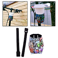 Bike Cup Holder, Bicycle Water Bottle Holder Handlebar Drink Holder with Fastener Strap for Cruiser, Mountain Bike, Fixed Gear, Folding, Road Bike