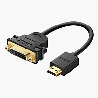 Cáp chuyển đổi HDMI đực sang DVI-I (24+5) cái UGREEN 20136 (màu đen) - Hàng chính hãng