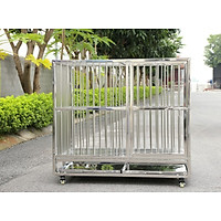 Chuồng chó inox giúp bảo vệ thú cưng (65x52x65cm)