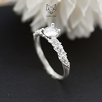 Nhẫn Bạc Ta CaoBac Silver Phối Đá Tinh Tế Nhẹ Nhàng Cho Nữ
