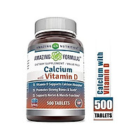 Amazing Formulas Calcium Magnesium Zinc + D3 - 300 Tablets Per Bottle (Calcium 1000mg - Magnesium 400mg - Zinc 25mg Plus Vitamin D3 600 IU - Per Serving of 3 Tablets)