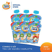 Combo 6 Gói Trái cây nghiền Charlotte Fruto Nyanya 90g