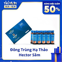 Hộp 10 Chai Nước Đông Trùng Hạ Thảo Hector Sâm, Uống Trực Tiếp, Giúp Tăng Sức Đề Kháng, Tăng Cường Sinh Lý Nam Nữ, Tăng Tiết Sữa Cho Mẹ, Bảo Vệ Chức Năng Gan Thận (50ml/chai), Nam, Nữ, Người Lớn Tuổi Đều Dùng Được.