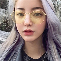Unisex Fashionable Sunglasses Thin Metal Frames Eyewear
